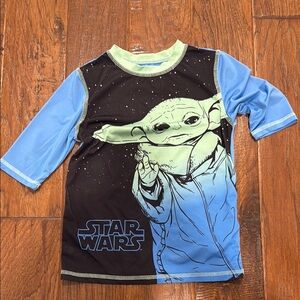 Swim rash guard, Star Wars Kids Shirt - Blue and Black